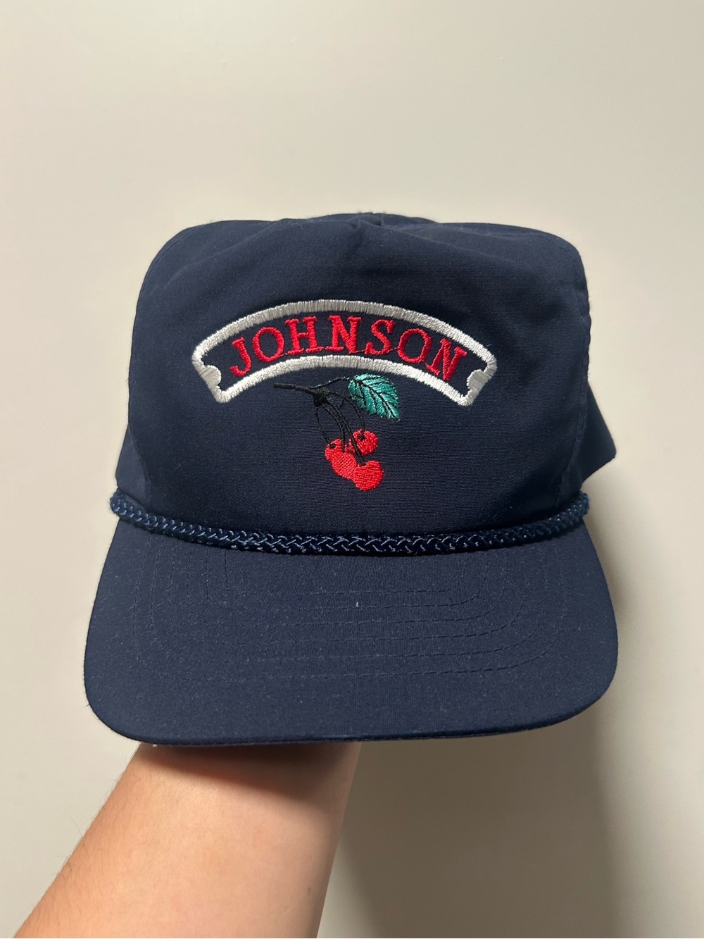 VINTAGE 90s JOHNSON CHERRY ROPE HAT